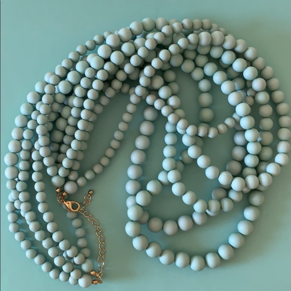 Gorgeous Seafoam/Mint Beaded Multistrand Necklace